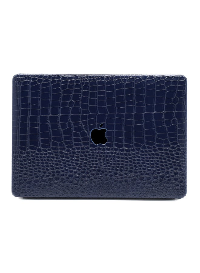 For Apple Notebook Protective Case Macbook Protective Case Crocodile Pattern Skin Shell Mac Air13.3-Color:Large Grain Crocodile Pattern-dark Blue-Applicable Model:Hollow 2023 Air15.3(A2941) - Image 1